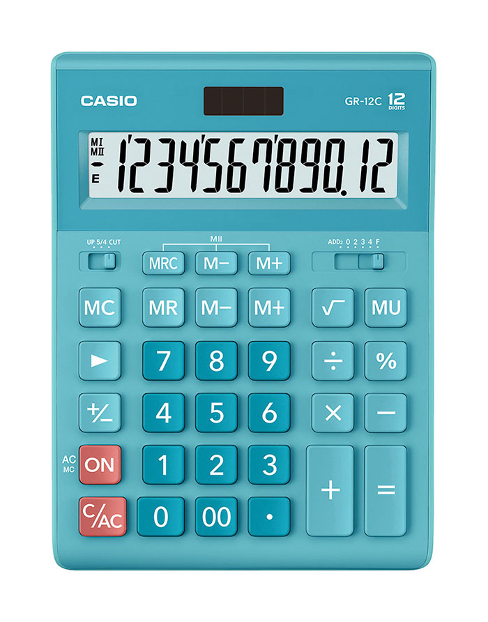 Calculator CASIO GR-12  12 digits  albastru