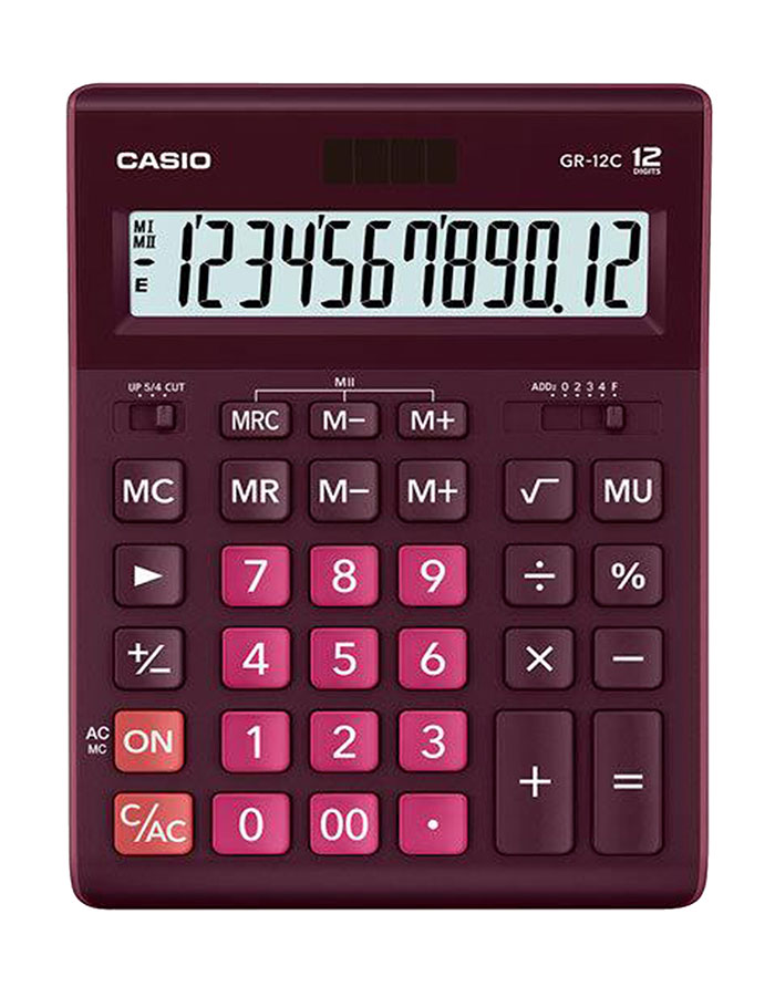 Calculator CASIO GR-12  12 digits  bordo