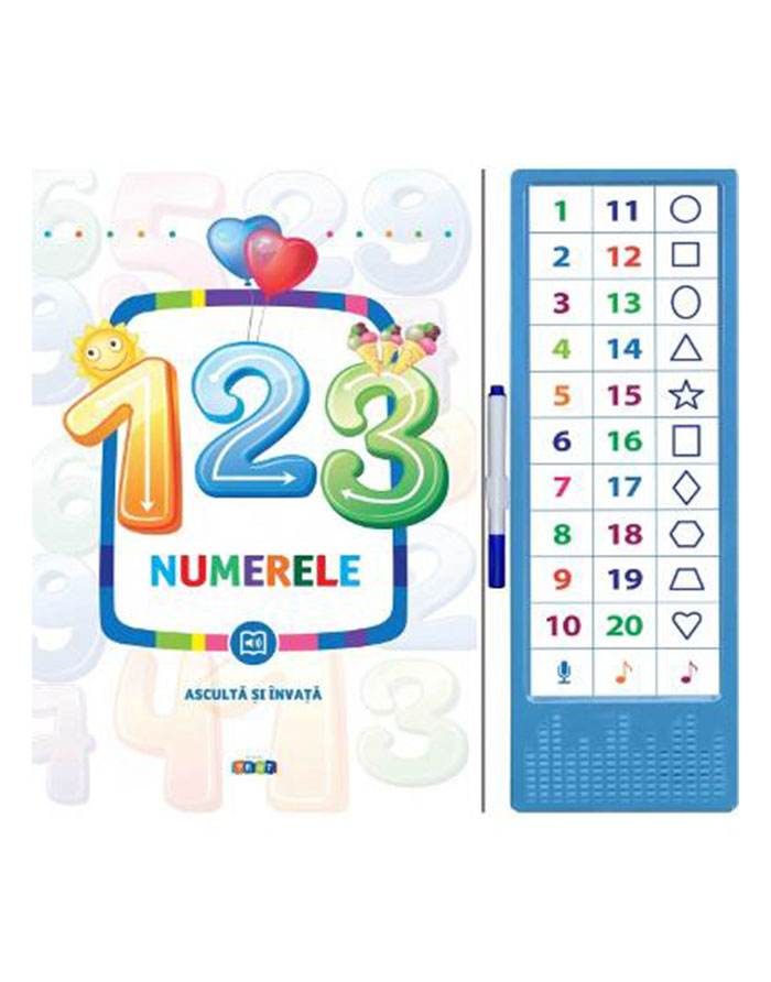 Carte sonora Invata numerele 123 Editura Prut