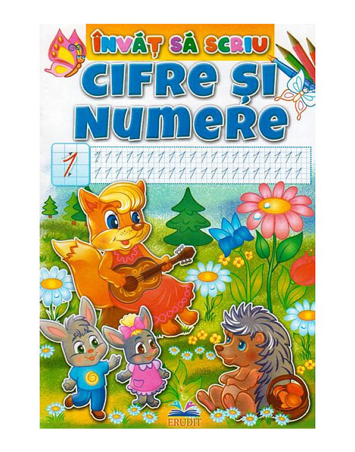 Carte Invat sa scriu cifre si numere A4