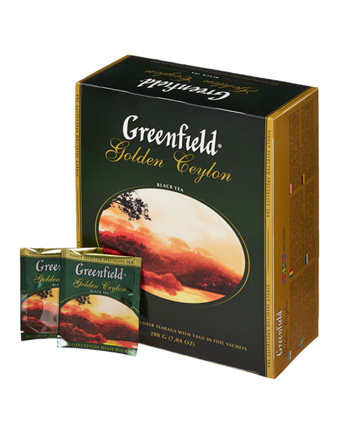 Ceai Greenfield Golden Ceylon   negru  100 pl.