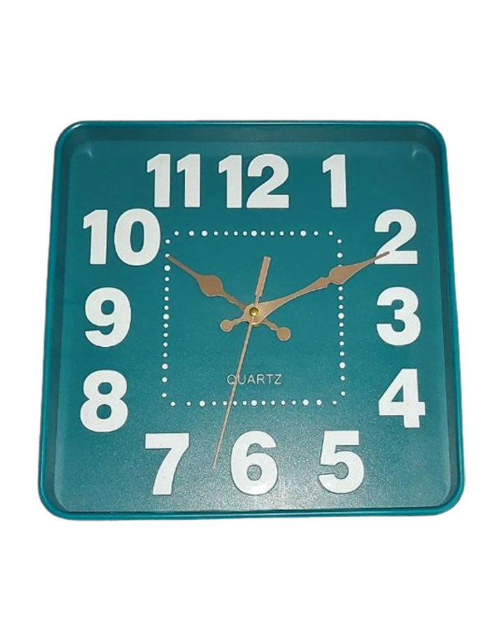 Ceas perete patrat 26cm 07-219.1 Verde