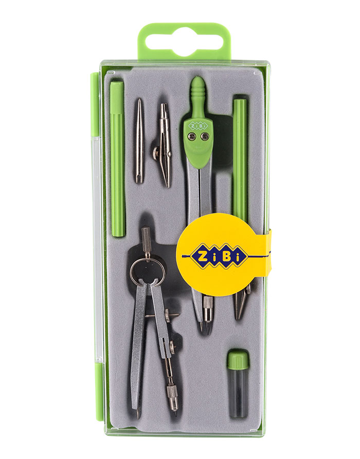 Compas Basis set 7 elemente culoarea verde