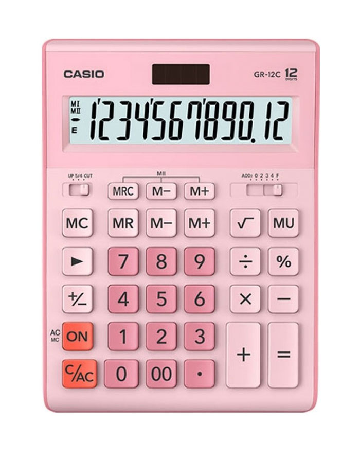 Calculator CASIO GR-12  12 digits  roz