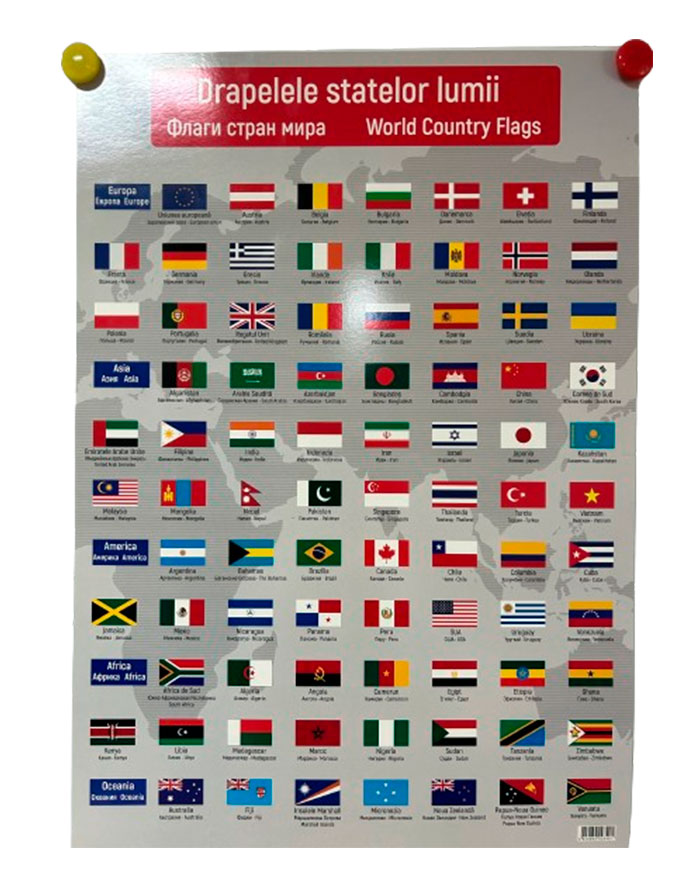 Poster Drapelele statelor lumii 640x470mm