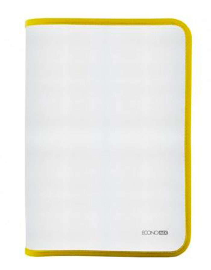Mapa cu fermoar Economix A4 (plastic/galben)