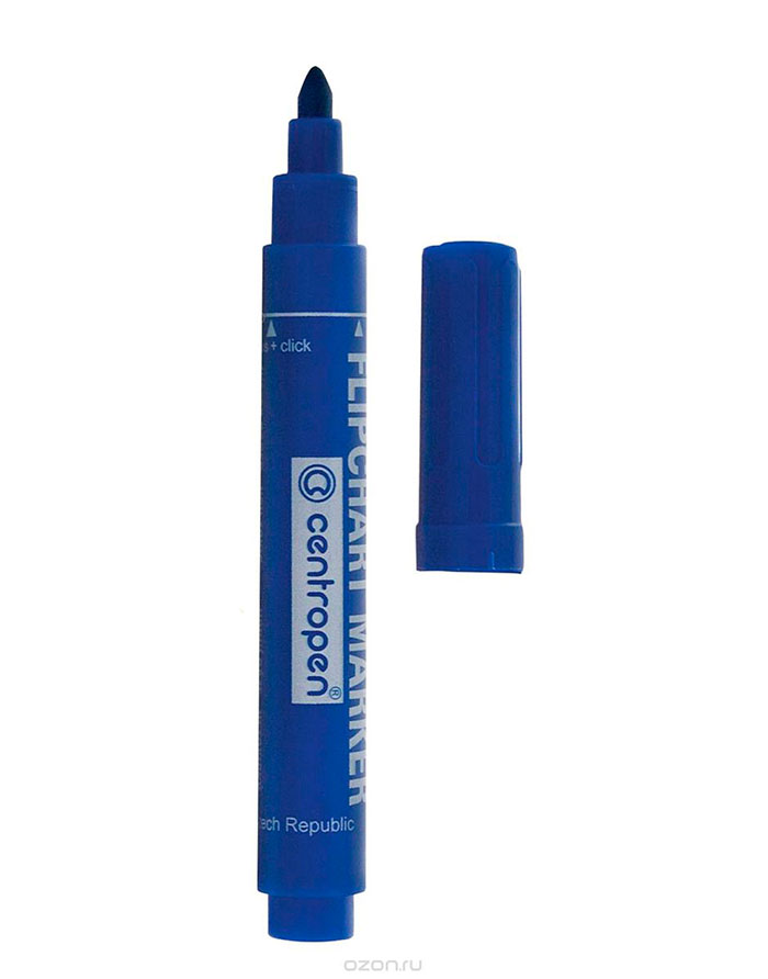 Marker flipchart Centropen  virf 1-4.6 mm  albastru  585500106 / 8595013615423