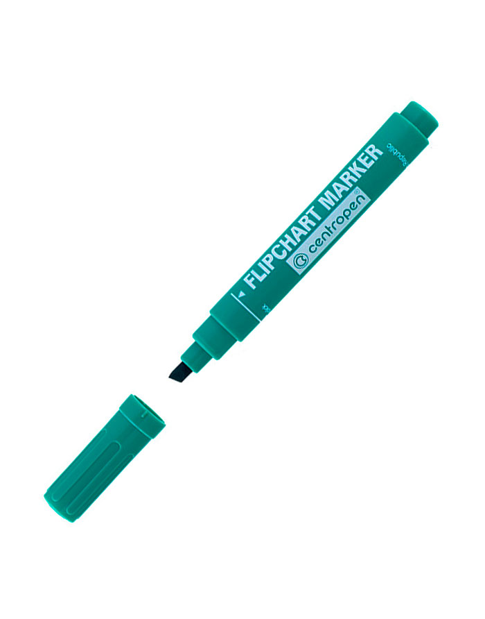 Marker flipchart Centropen  virf 1-4.6 mm  verde  585500110/ 8595013615430