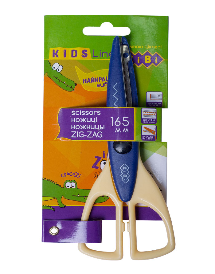 Foarfece  Zig-Zag  165mm  albastre  KIDS Line