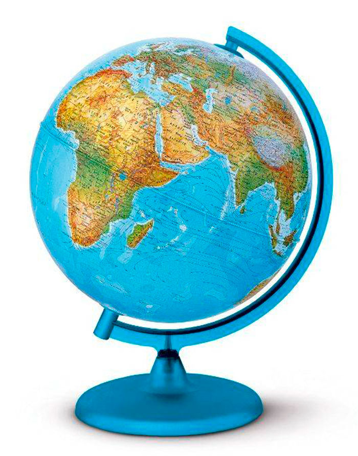 Glob pamintesc  harta dubla  25cm  cu iluminare ORION  ro