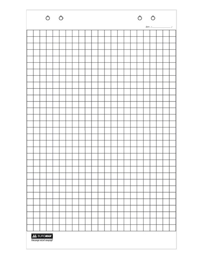 Bloc hirtie p/u flipchart  BUROMAX  patratele  ambalaj individual  20file