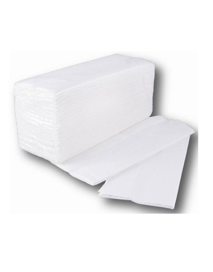 Prosoape  forma VV  pentru dispenser  2 pliuri 225*100mm 160buc albe