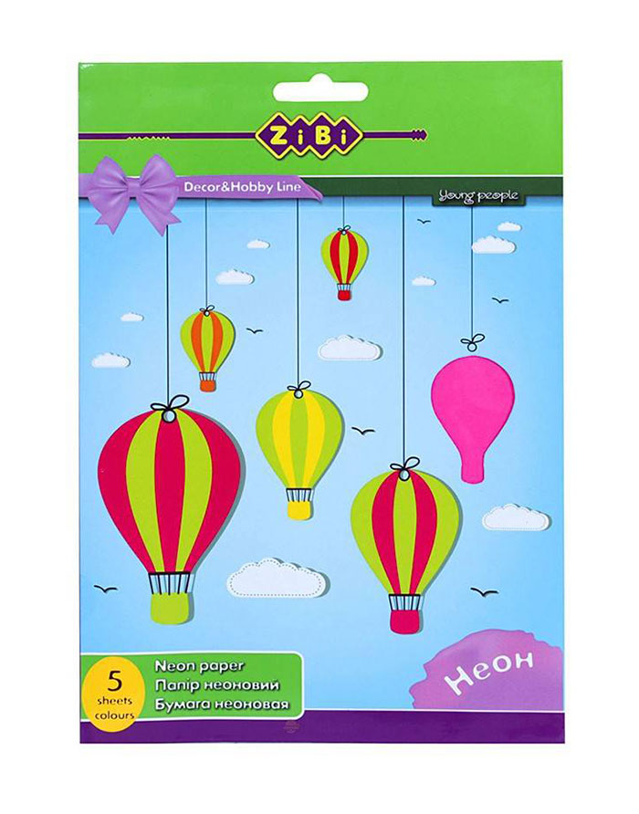 Hirtie color  ZiBi Neon  5file  5culori