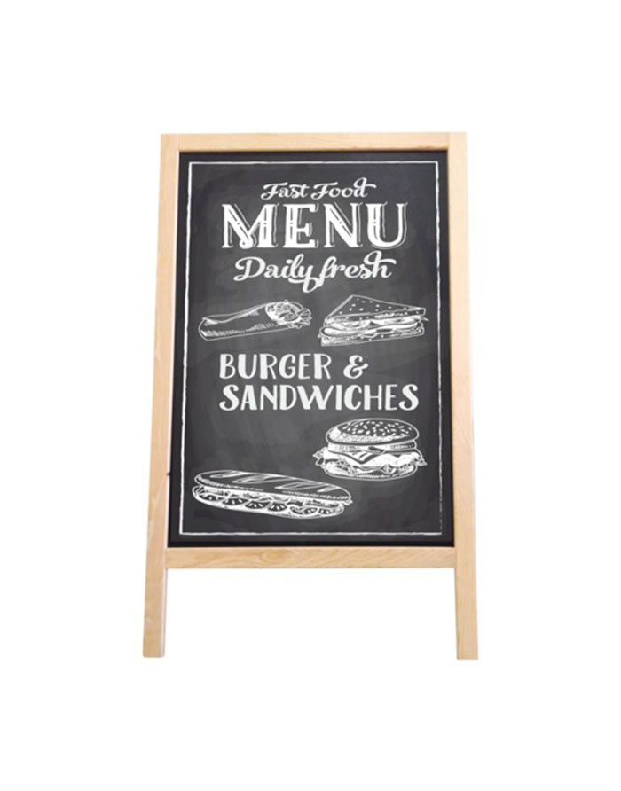 Tabla creta non-magnetica 50X70cm dubla rama lemn