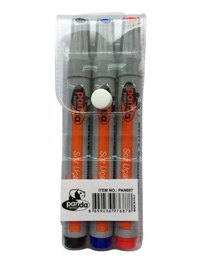 Set marker whiteboard Panda 3 cul.
