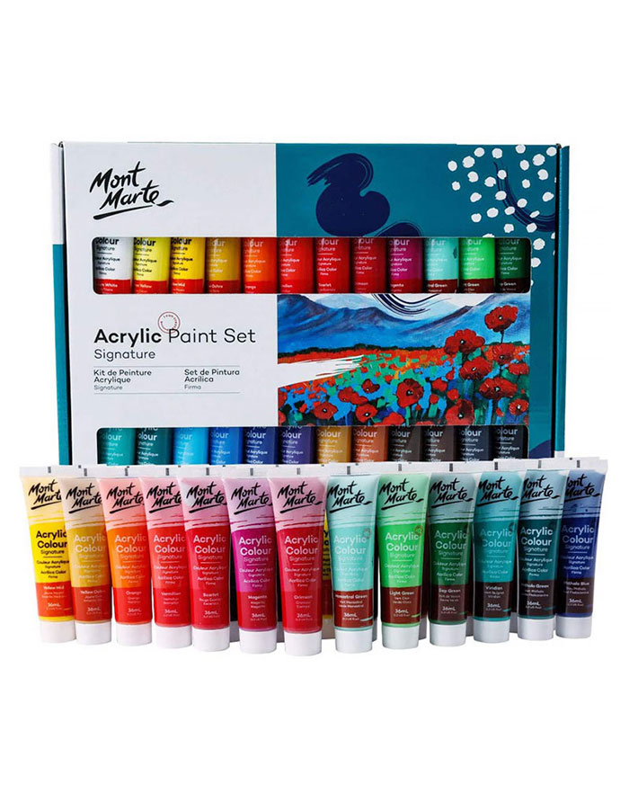 Set de vopsea acril 24 cul x 36 ml