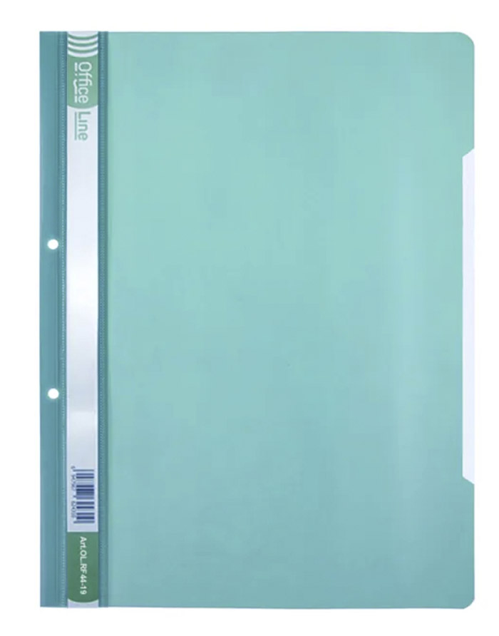 Mapă din plastic cu şină OfficeLine  120/140 mkm  2 găuri  turcoaz