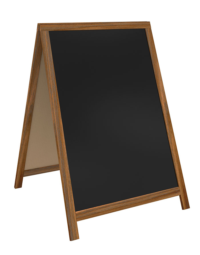 Tabla creta non-magnetica 65X100cm dubla rama lemn