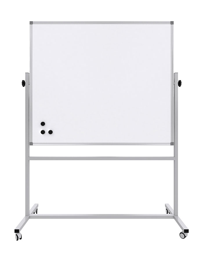 Tabla Whiteboard  120X140cm  PANDA  dubla/suport mobil  magnetic