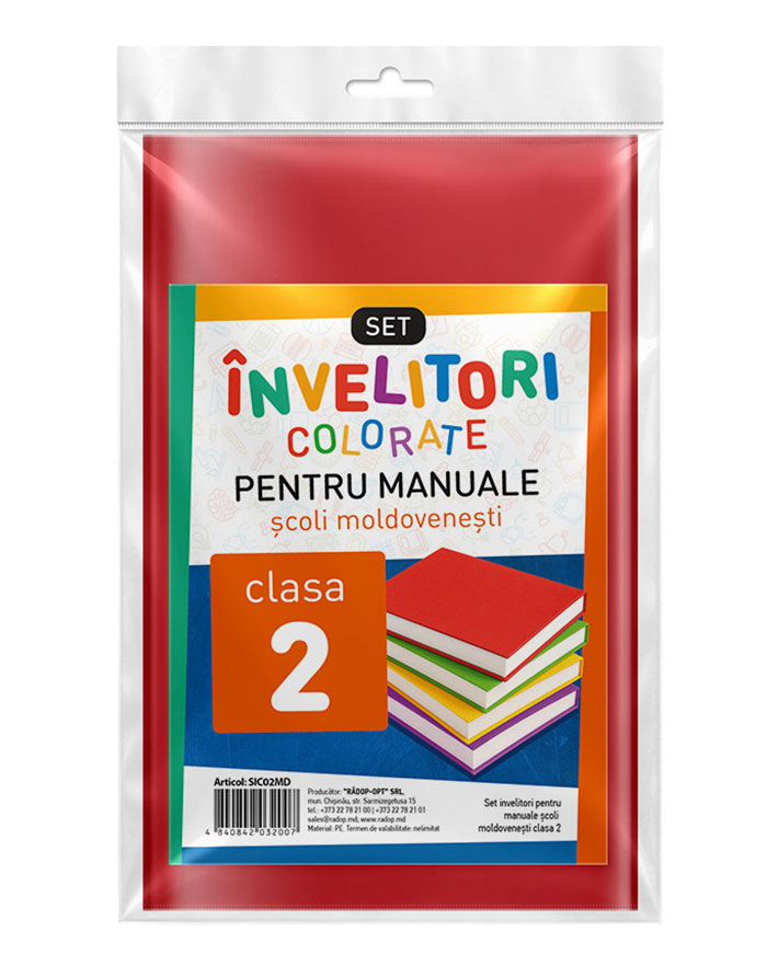 Set invelitori colorate pentru manuale MD clasa 2