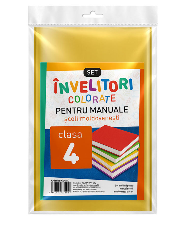 Set invelitori colorate pentru manuale MD clasa 4