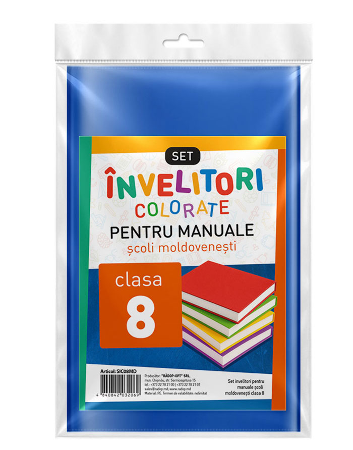 Set invelitori colorate pentru manuale MD clasa 8