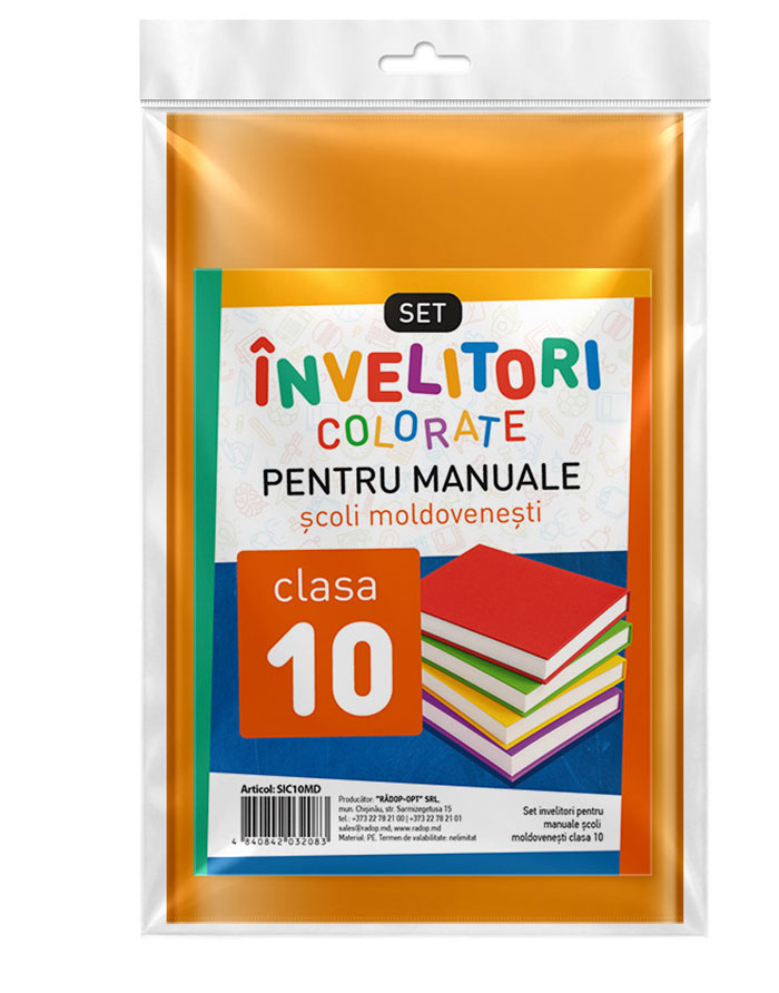 Set invelitori colorate pentru manuale MD clasa 10