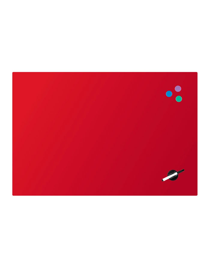 Tabla magnetica din sticlă 60x90 cm  roșie