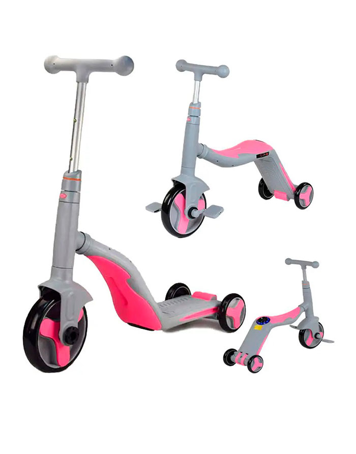Trotineta 2 în 1 roz