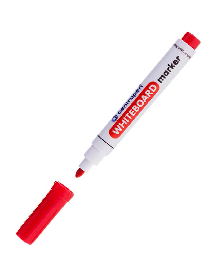 Marker whiteboard rosu Centropen  virf rotund 2.5mm