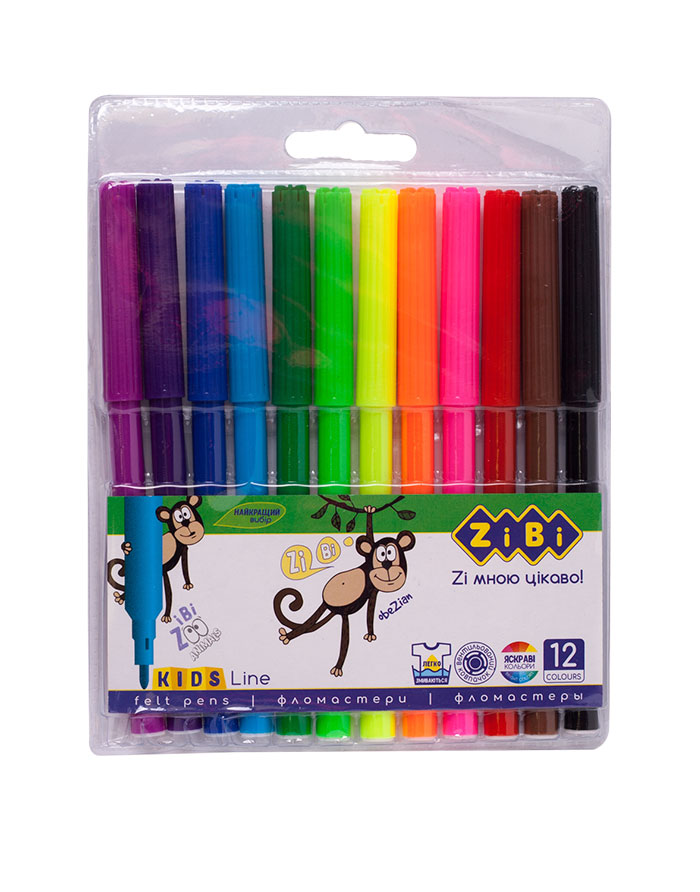 Carioci Kids Line 12 culori pe baza de apa