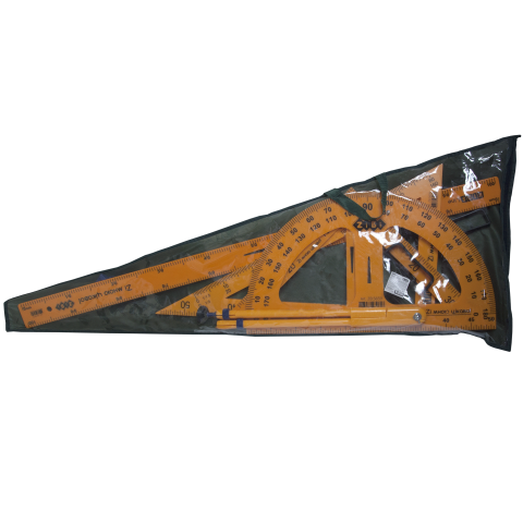 Set de instrumente de măsură TEACHER pentru tabla școlară  5 piese  galben  KIDS Line