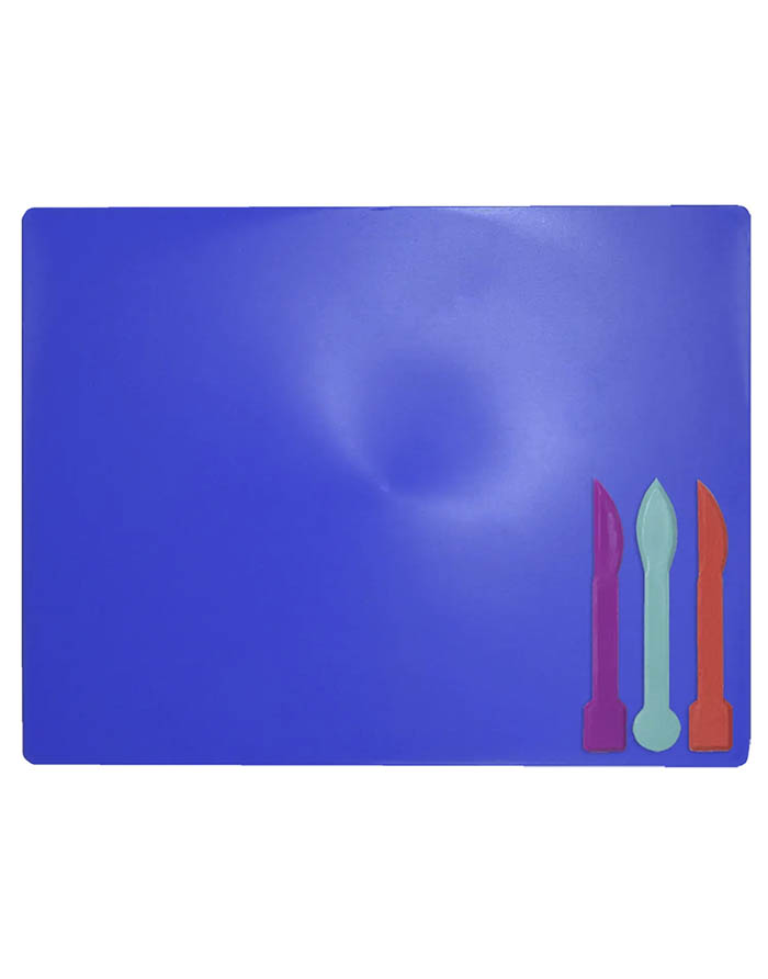 Tabla pentru modelare cu 3 instrumente albastra